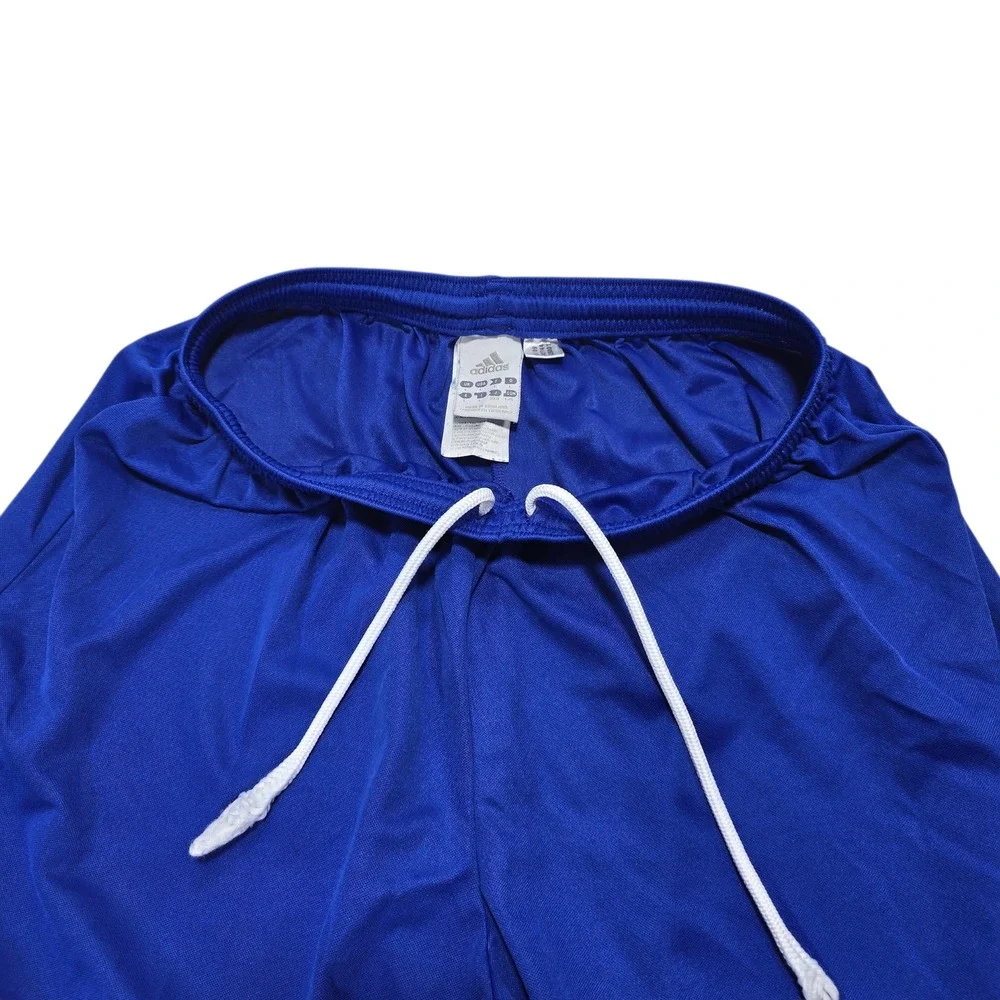 Adidas Soccer Shorts‎ Mens Large Royal Blue Climalite Athletic Gym Vintage